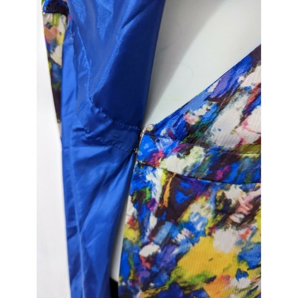 Willy Jay's Blue and Yellow Lightweight Wrap Dress Size S - Picture 6 of 9